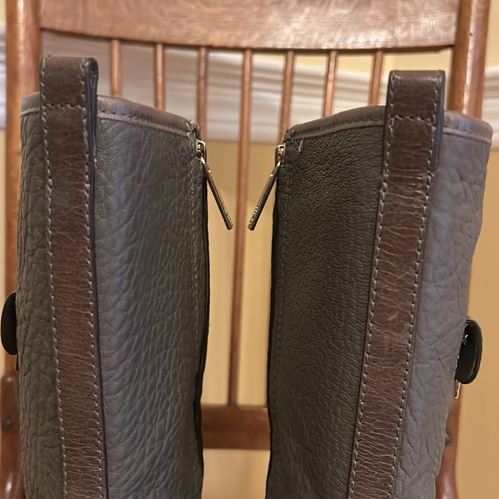 Tory Burch Brown Leather Boots, Size 8 1/2 M - Picture 7 of 13